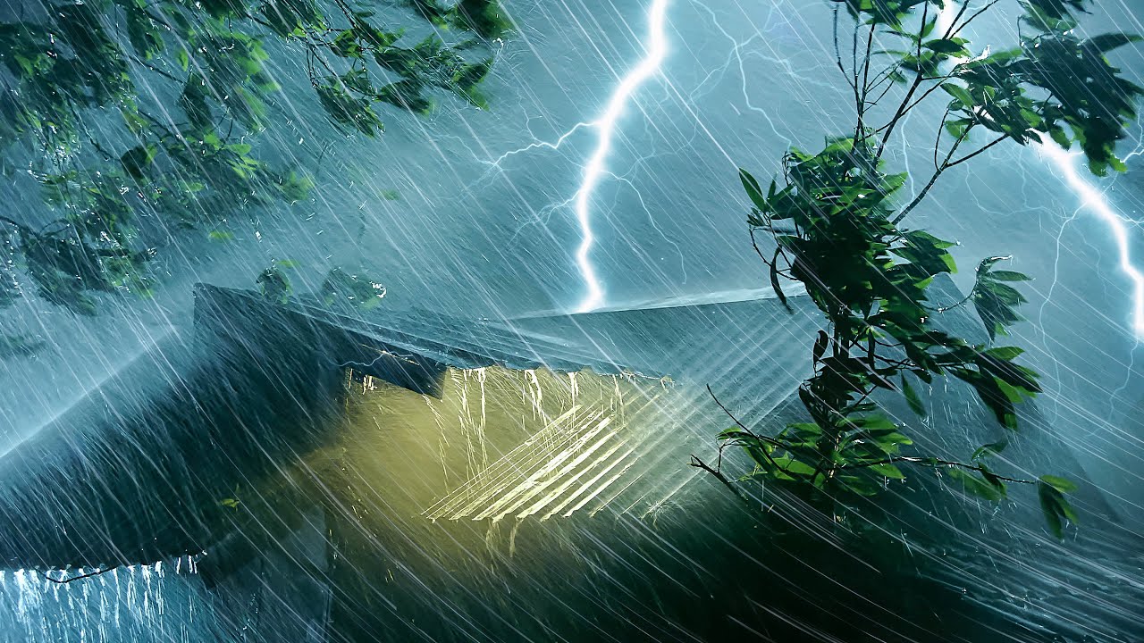 Real Storm Sounds Put YOU to Sleep Instantly | Intense Rainstorm & Mighty Thunder | Rain White Noise