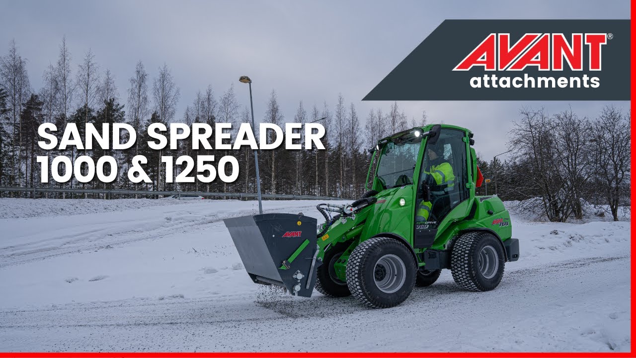 Avant attachments: Sand spreader 1000 & 1250