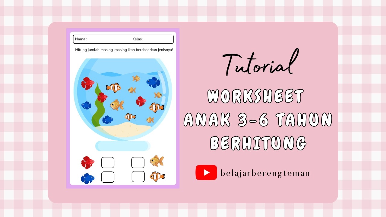 Tutorial membuat Worksheet dengan Canva, Belajar Berhitung Seru untuk Balita (3-6 Tahun)