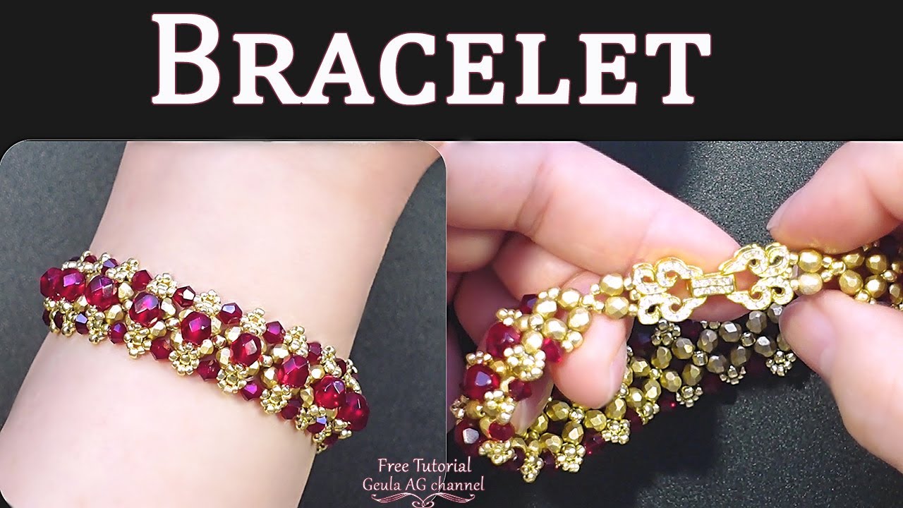 Beads Bracelet Fire Polished Beaded Bracelet DIY Beading Tutorial
