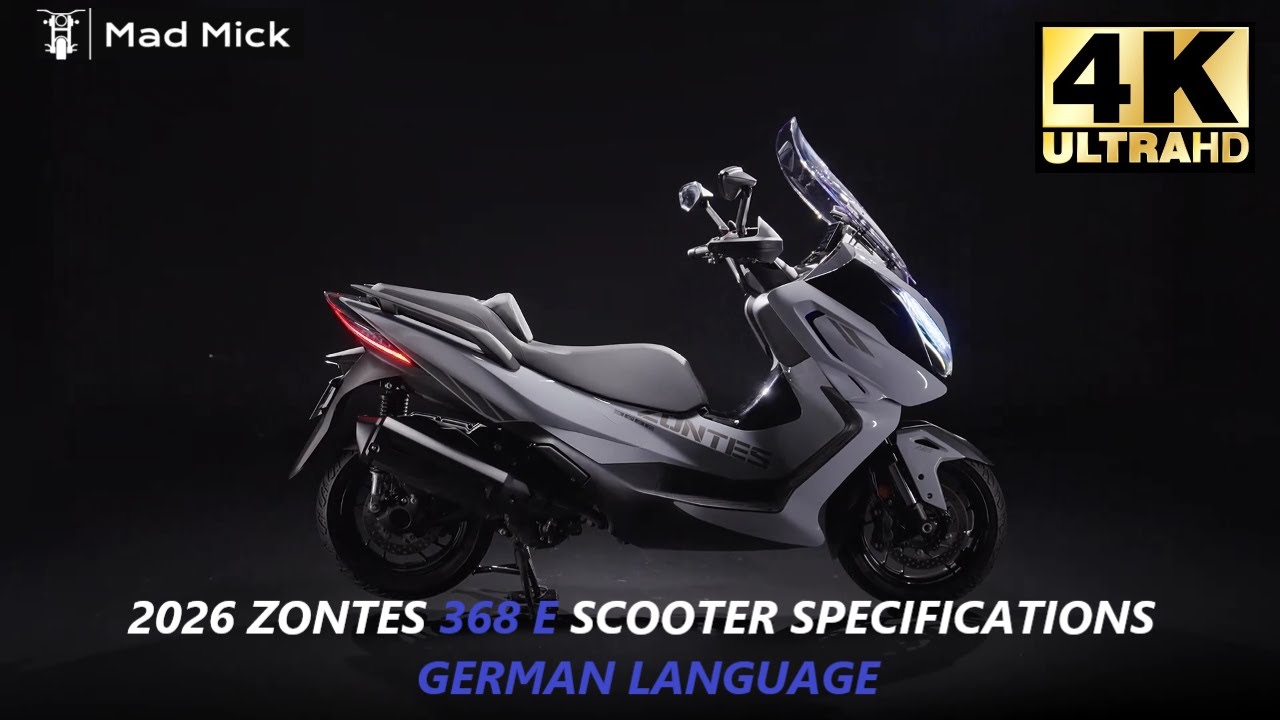 2026 ZONTES 368 E SCOOTER SPECIFICATIONS GERMAN LANGUAGE