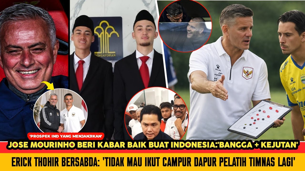 TOP MARKOTOP‼️Pernyataan Jujur Jose Mourinho? PSSI janji semua di tangan JH-Fans & Pemain Bangga!
