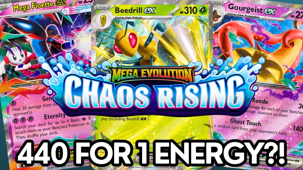 Beedrill ex is the best Chaos Rising card! Mega Floette ex can have 500HP?!