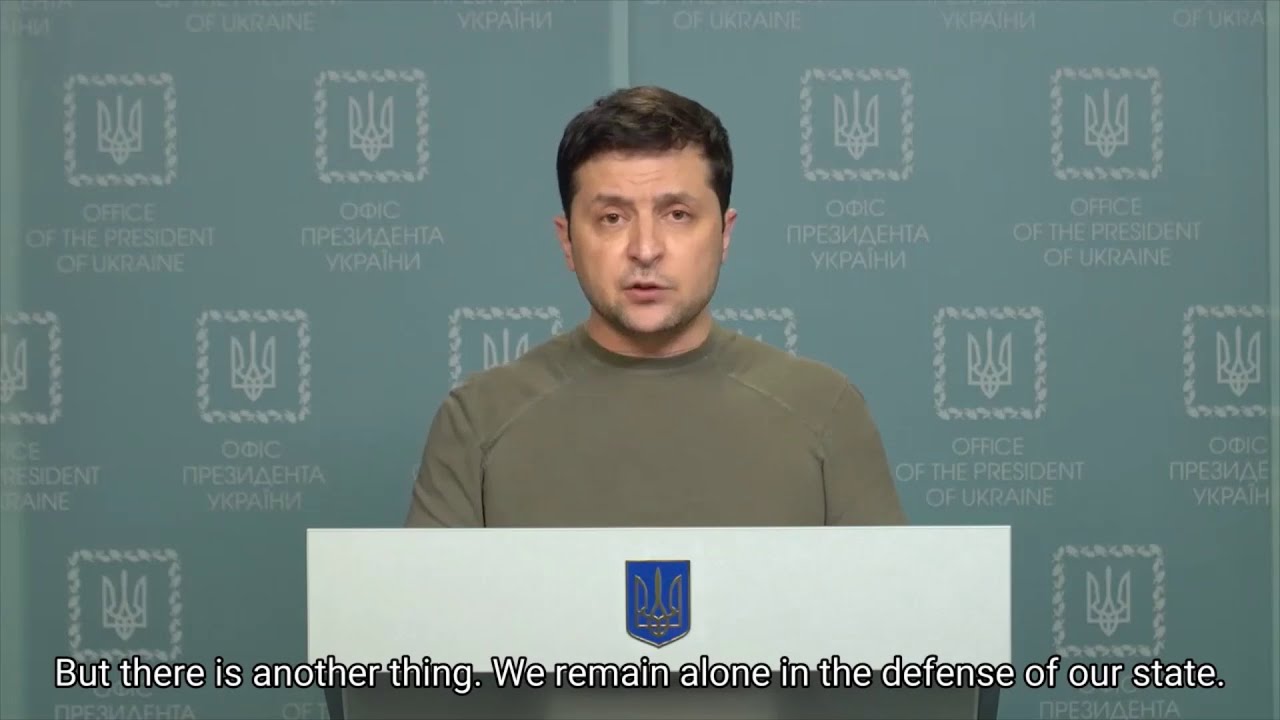 Zelensky Early War Addresses - February 21-28 2022 (ENG SUB)