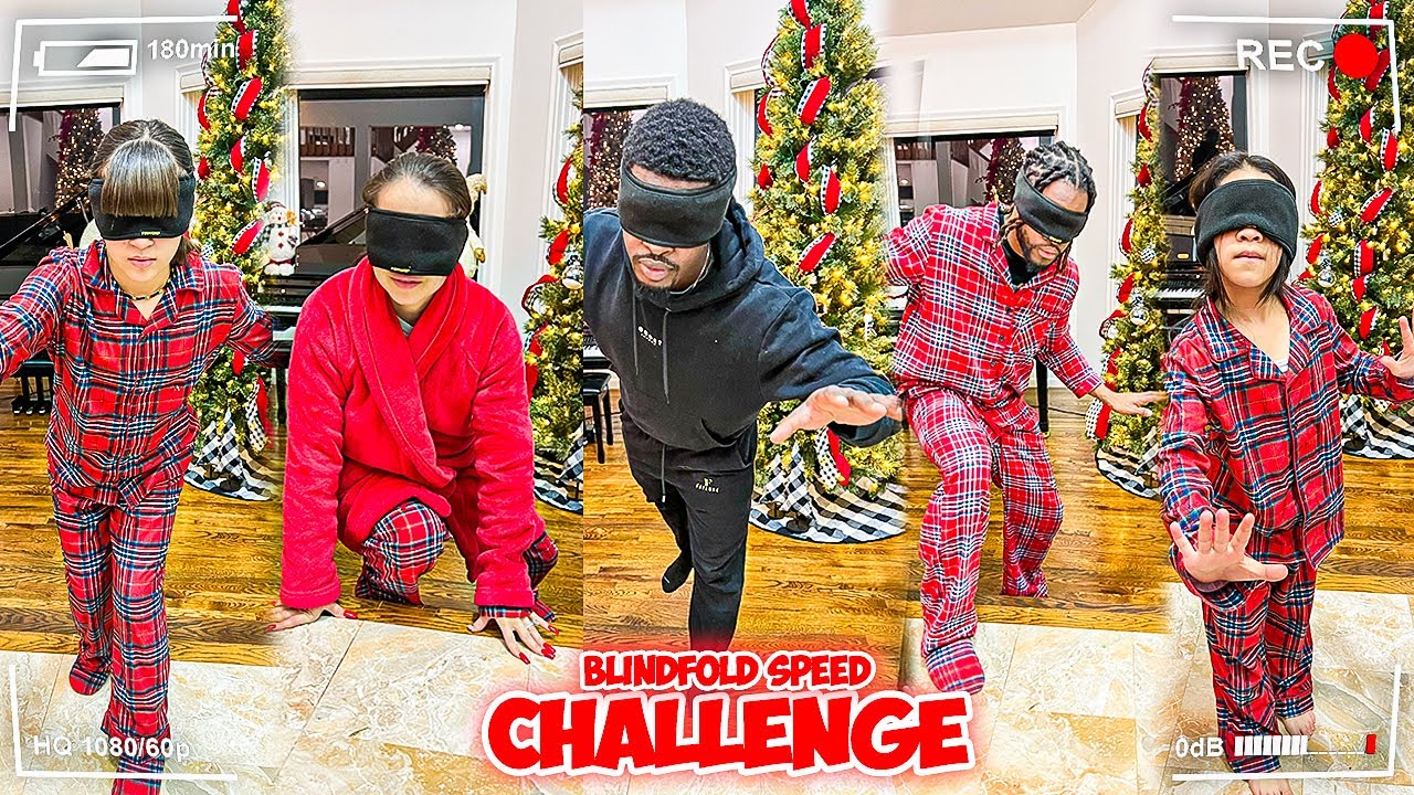 BLIND FOLD SPEED CHALLENGE - VLOGMAS DAY 7
