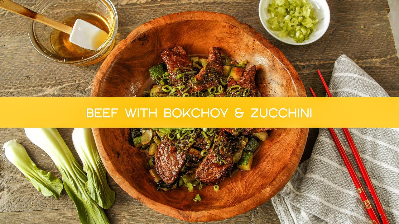 Sirloin Steak with Bok Choy & Zucchini - Fabio's Kitchen - Season 5