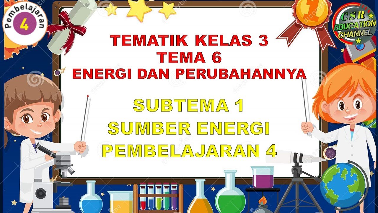 Kelas 3 Tematik : Tema 6 Subtema 1 Pembelajaran 4 (ENERGI DAN PERUBAHANNYA)