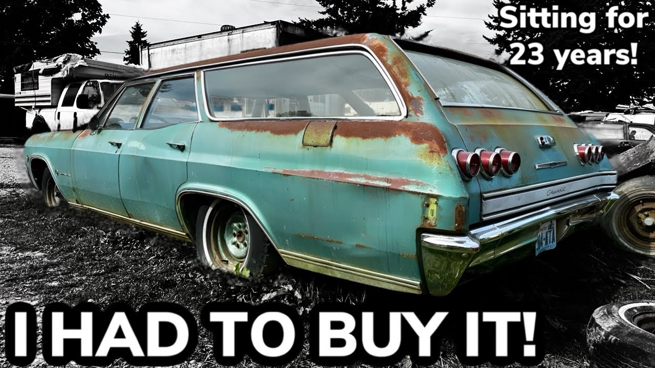 I said I wasn’t buying ANY MORE cars… #1965impala #barnfind #impalawagon #impala
