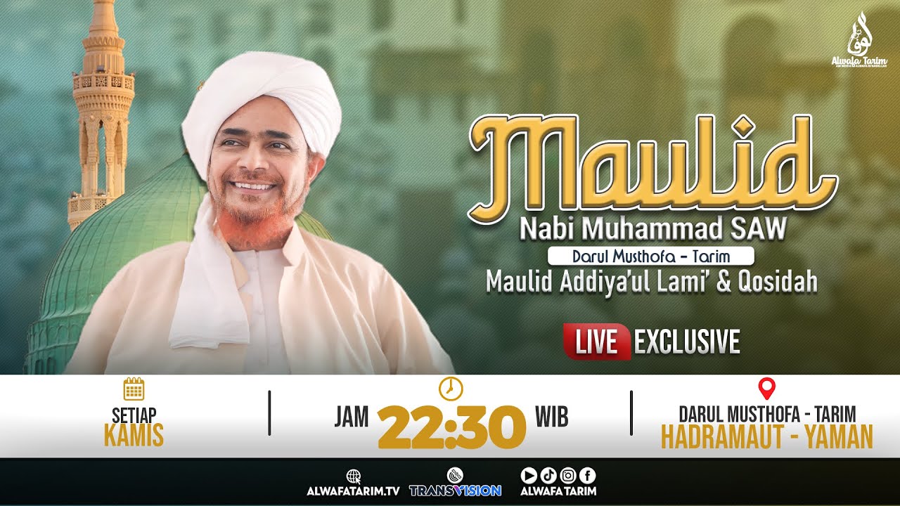 🔴LIVE | PEMBACAAN MAULID NABI MUHAMMAD SAW DARUL MUSTHOFA, TARIM - AL HABIB UMAR BIN HAFIDZ