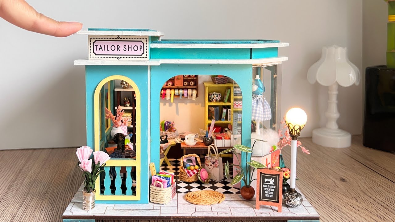 I Built This Miniature Tailor Shop Kit | Relaxing Build + Honest Review