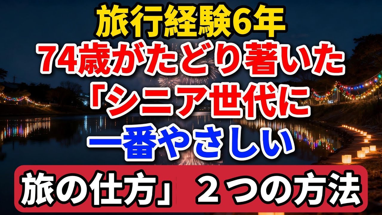 旅行経験6年、74歳がたどり着いた「シニア世代に一番やさしい旅の仕方」２つの方法【長者の知恵物語】#老後の暮らし #シニアライフ #旅 #一人旅 #人生経験 #生き方 #田舎暮らし #終活