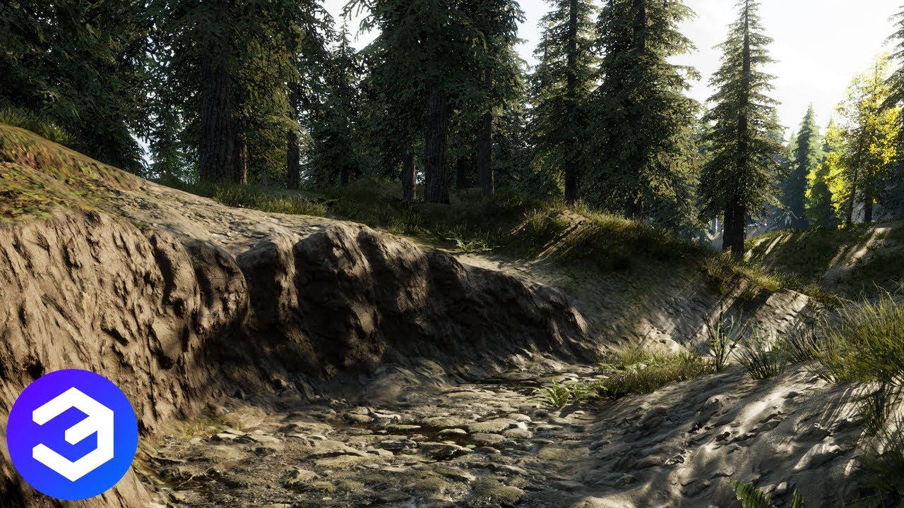 USurfaceMesh - Creating a muddy river bank with Quixel materials