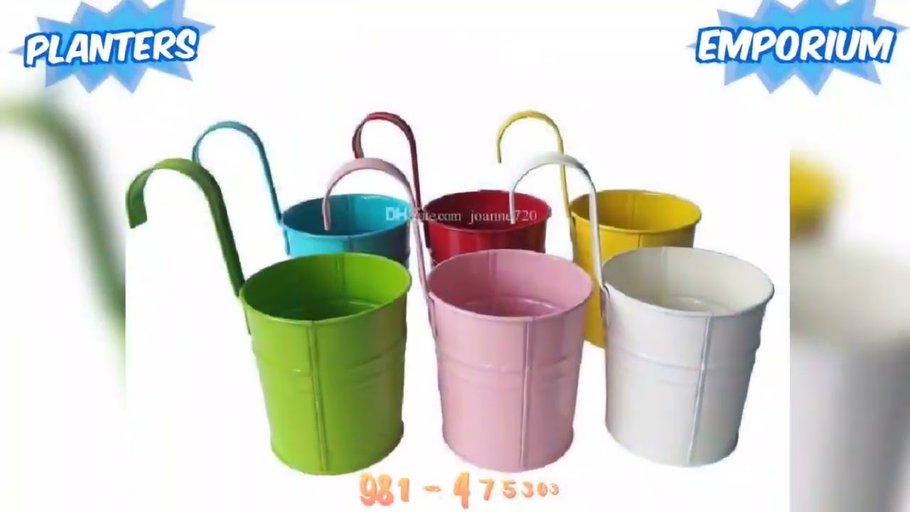 Metal Wall Pot || Metal Hanging Pot || Metal Railing Pot || Metal Table Top Pot