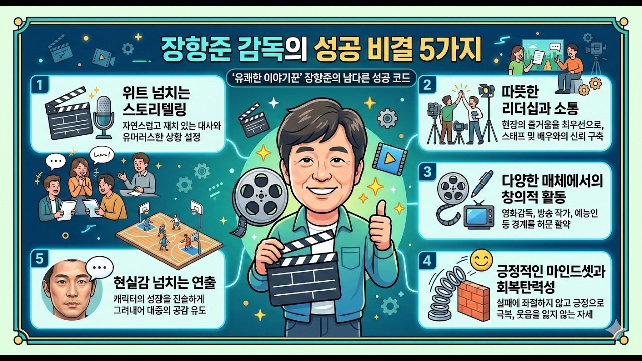 장항준 감독의 성공 비결 5가지#장항준#성공비결#성공하는사람들의공통점#자기계발#마인드셋#부자습관#리더십#회복탄력성#동기부여#성장하는법#20대성공#30대성공#성공습관#동기부여