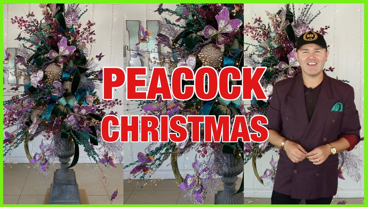 How To Decorate A  Peacock Christmas Thee  In 4 Easy Steps / Ramon At Home  Christmas 2023