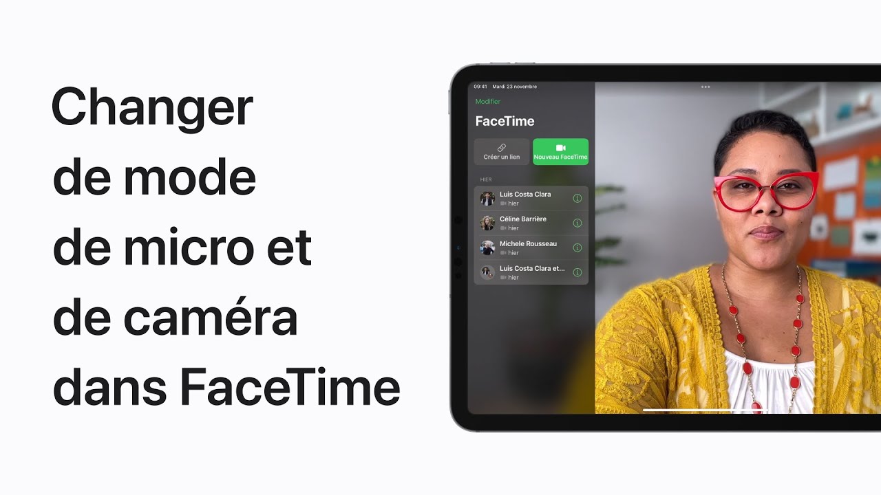 Changer de mode de micro et de caméra dans FaceTime sur iPhone et iPad | Assistance Apple