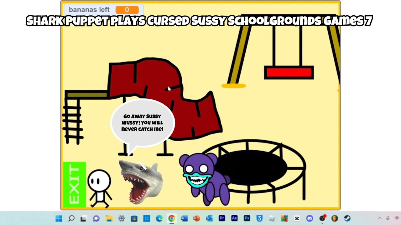 SB Movie: Shark Puppet plays Cursed Sussy Schoolgrounds Games 7!