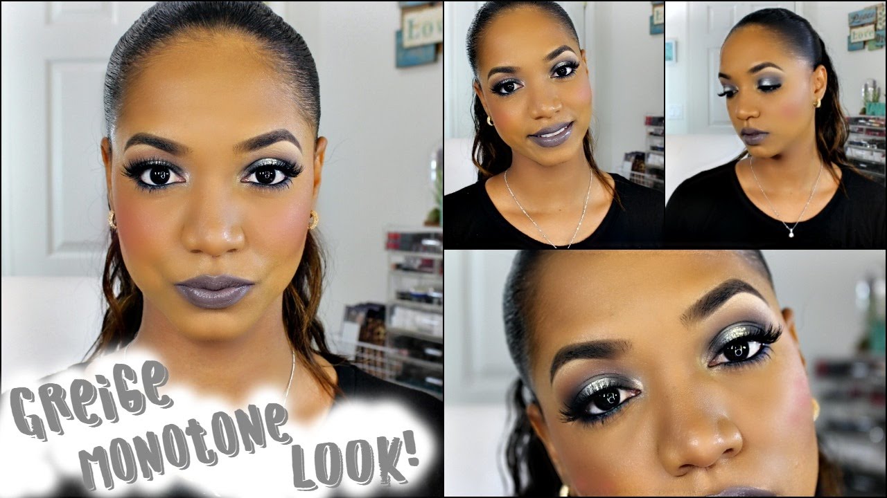 FIRST IMPRESSIONS and TUTORIAL 💕 Monotone Greige Eyes + Lips 💕 MAKEUP LOOK