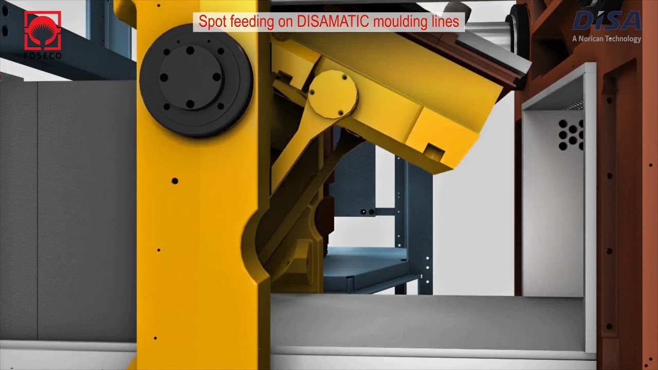 How VSF vertical spot feeding works with a DISAMATIC