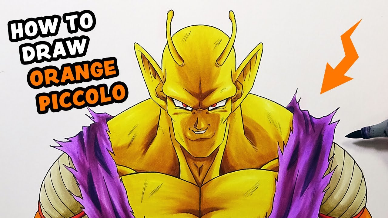 How To Draw ORANGE PICCOLO! - Step By Step Tutorial!