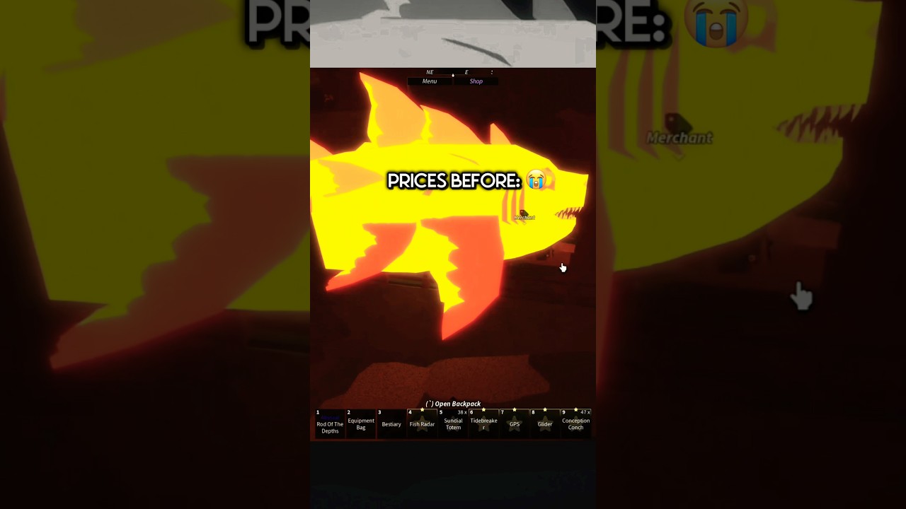 CRAZY PRICES 😮 Chipping Amber Mutations in Fisch 🐟 #fisch #roblox #shorts