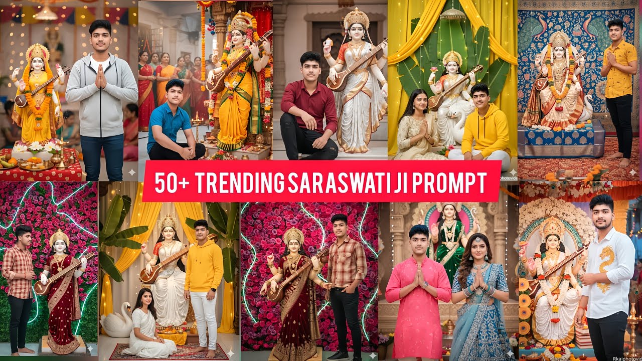 Saraswati Puja AI Photo Editing 2026 | Gemini Saraswati Puja Photo Editing | Saraswati Puja Prompt
