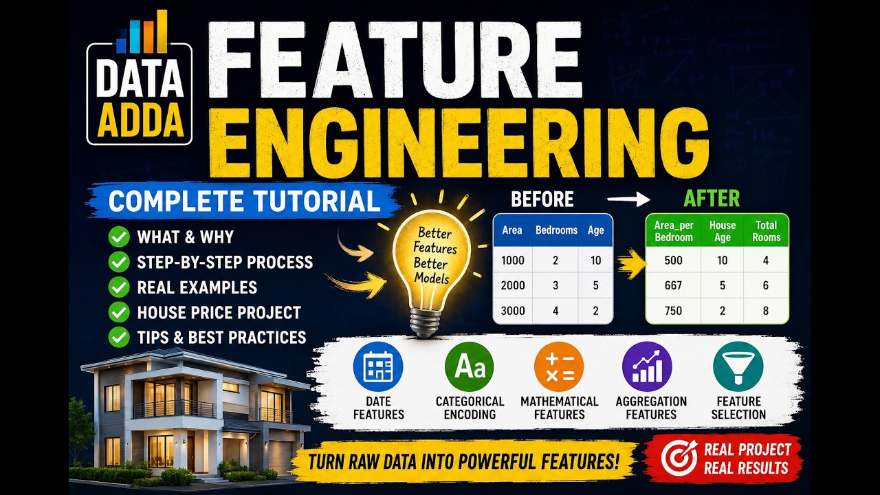 Feature Engineering Explained | Complete Data Science & Machine Learning Tutorial | Data Adda
