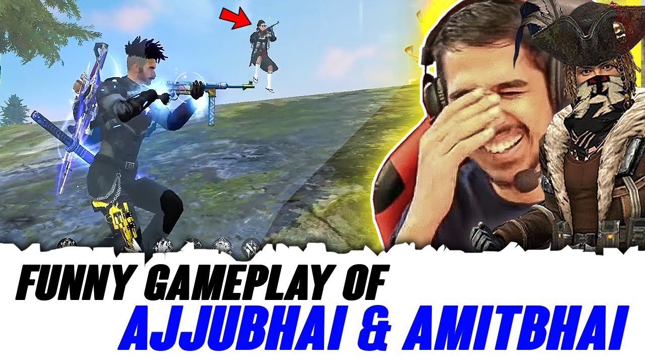NEXT LEVEL FUNNY GAMEPLAY OF AJJUBHAI AND @DesiGamers_ IN DUO VS SQUAD - FREE FIRE HIGHLIGHTS