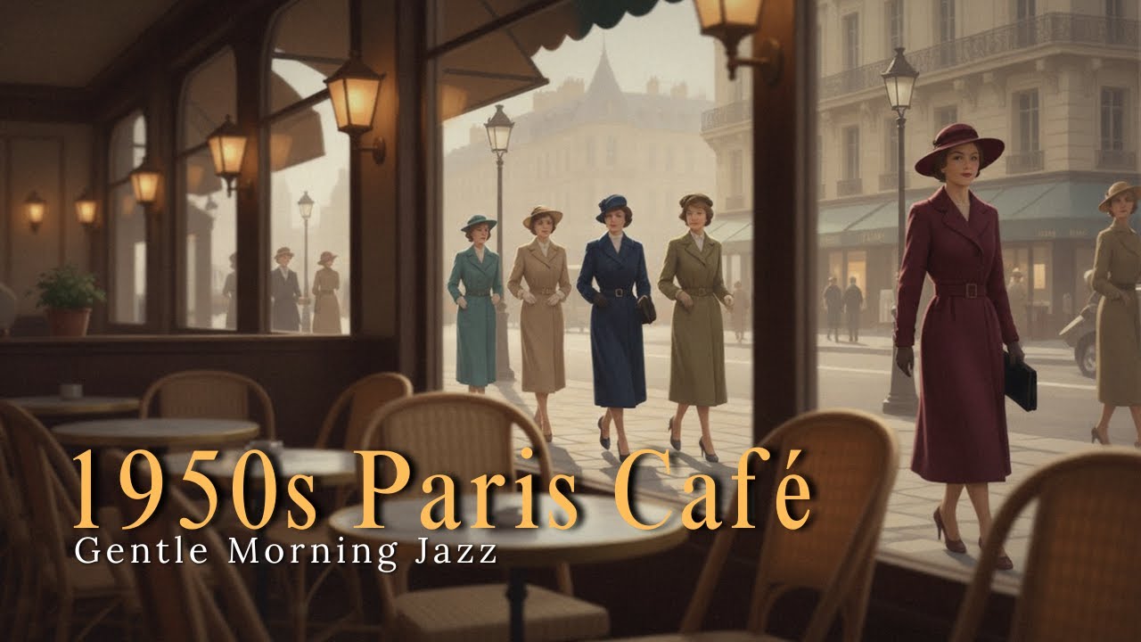 A Gentle Morning in a 1950s Paris Café | Nostalgic Vintage Jazz | Étoile Café Music