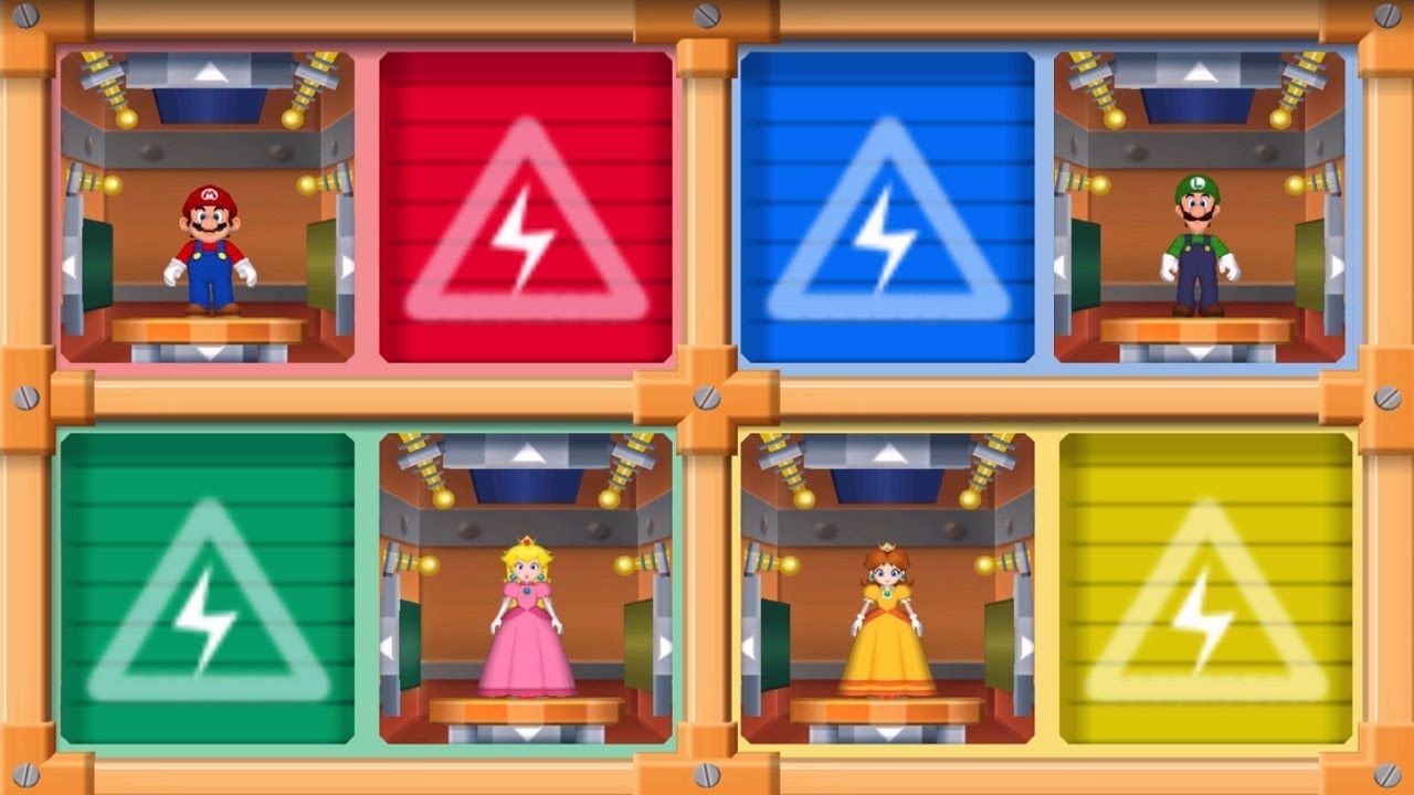 Mario Party 7 - Minigames - Mario VS Luigi VS Peach VS Daisy