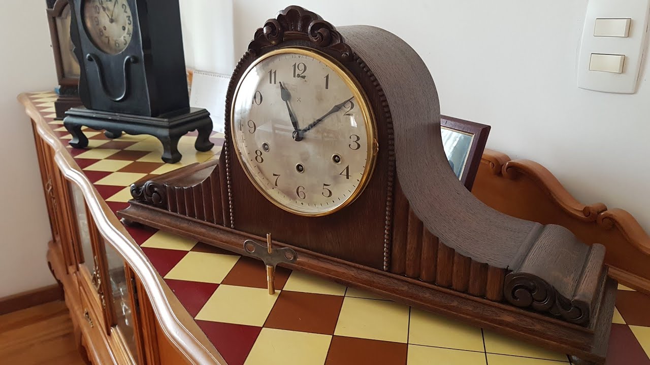 RELÓGIO CARRILHÃO ALEMÃO ANTIGO DUAS SETAS (PFEILKREUZ, HAC) WESTMINSTER CHIME - Clock collection