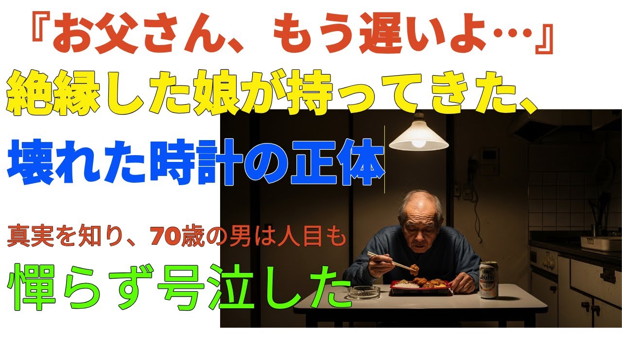 「止まった時計の秘密：孤独な老時計師が、疎遠だった娘から預かった『動かない遺品』に隠された衝撃の真実#感動する話 #泣ける話 #人生の教訓 #老後 #家族の絆 #朗読 #シニアライフ #涙活 #いい話