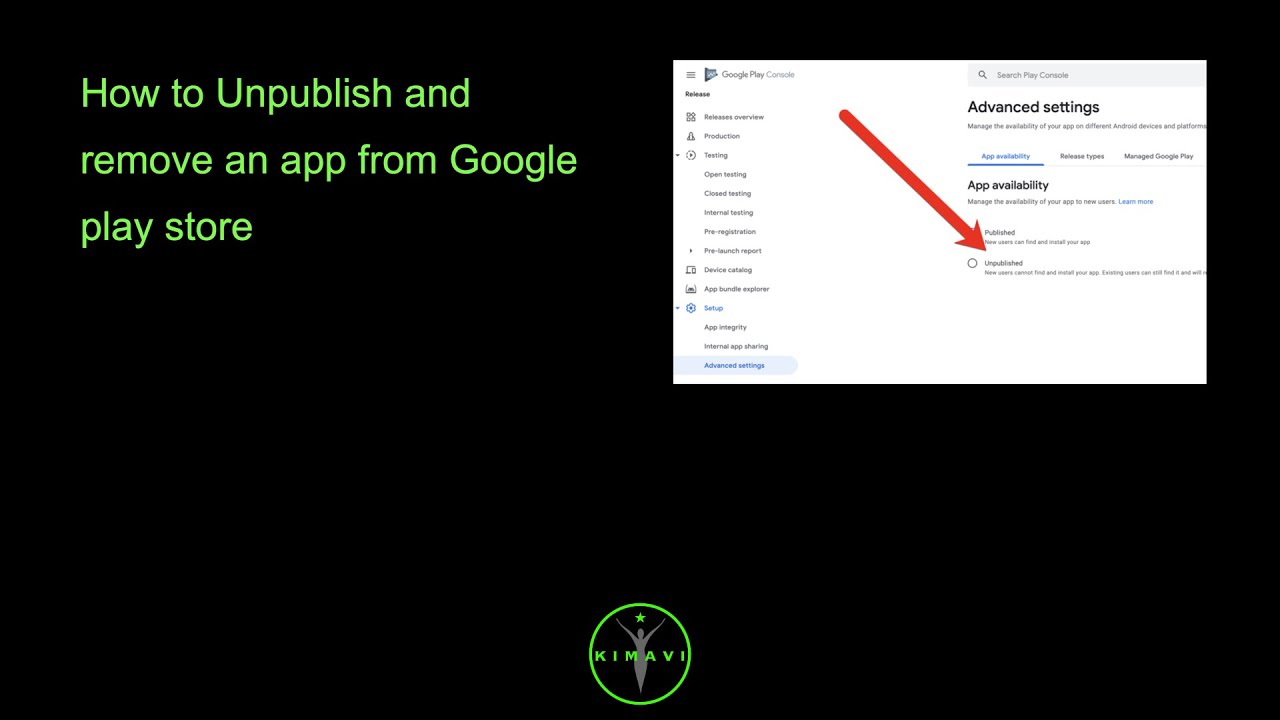 How to Unpublish and remove an app from Google play store