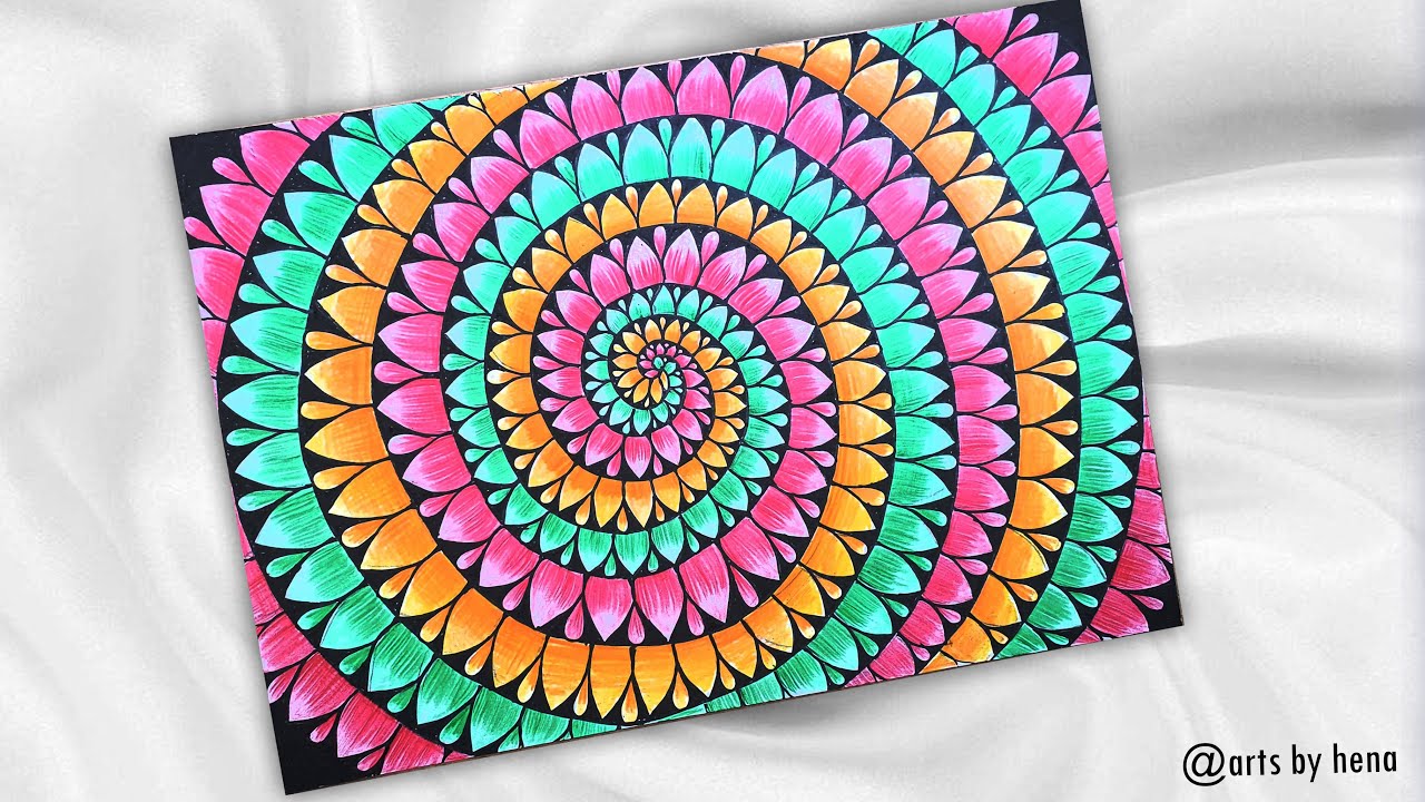 Colorful Zentangle art | Zentangle | Doodle art | Zendoodle | Zentangle patterns | Step by step