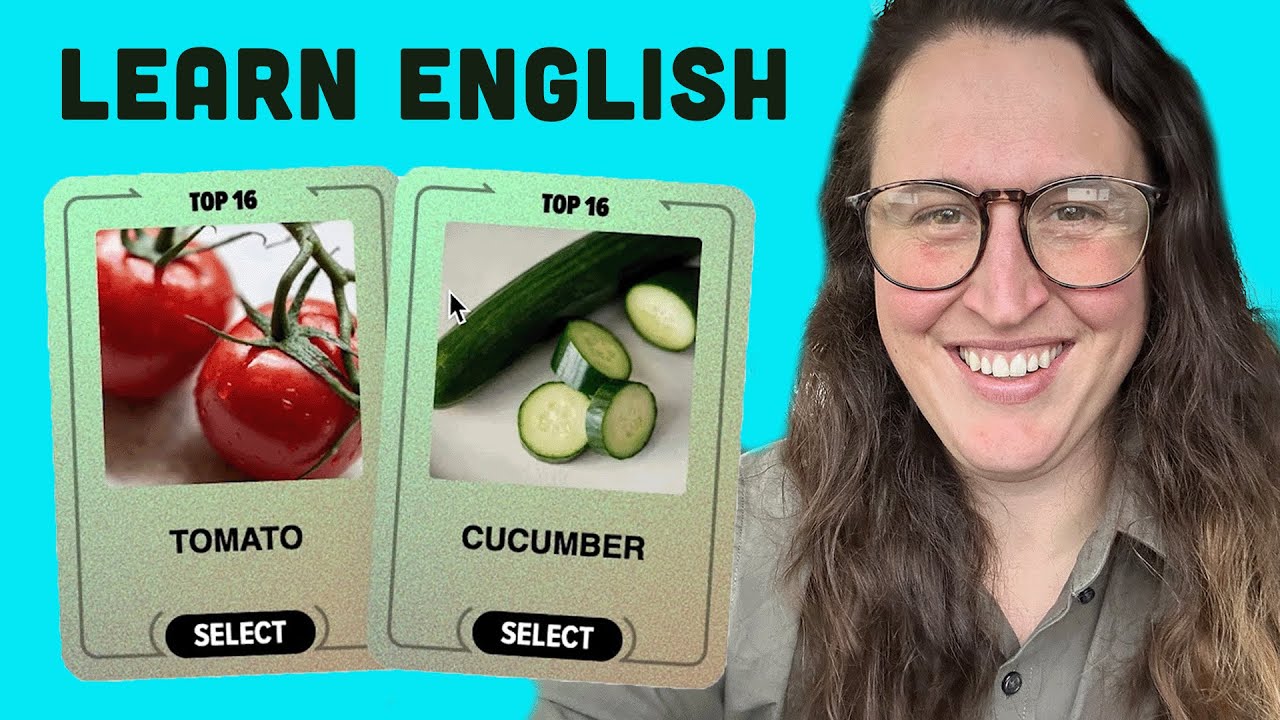 Slow English for Beginners - Vegetables (EASY Comprehensible Input)
