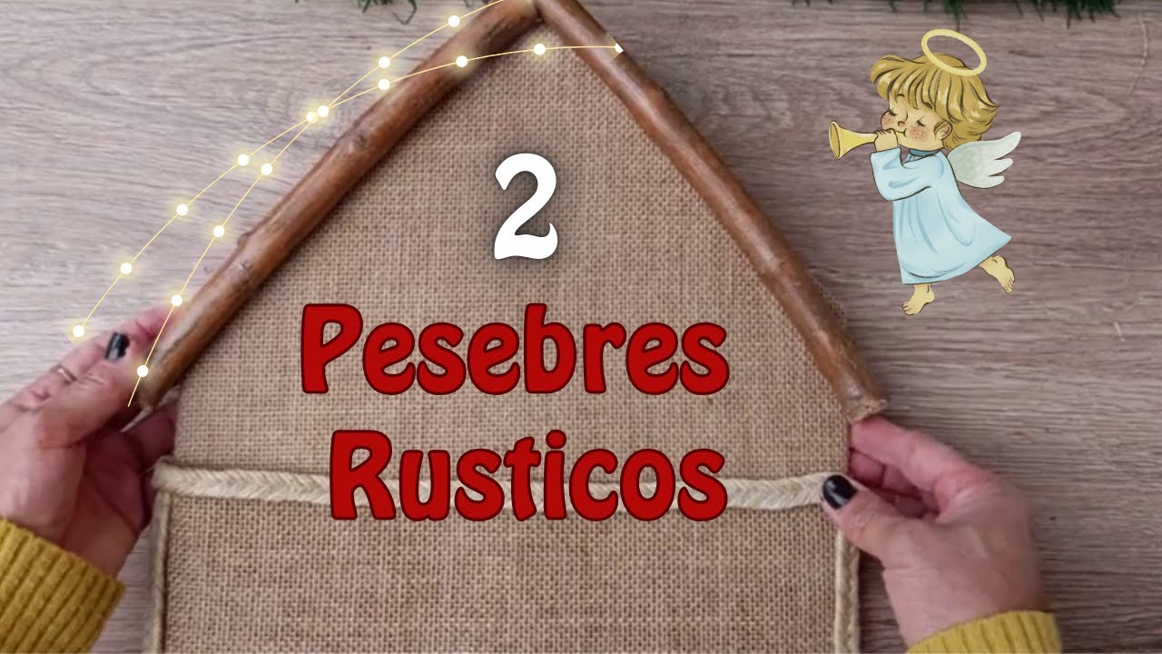 2 LINDOS PESEBRES RUSTICOS PARA DECORAR TU HOGAR/IDEAS PARA VENDER O REGALAR/DIYCHRISTMAS/ARTESANATO