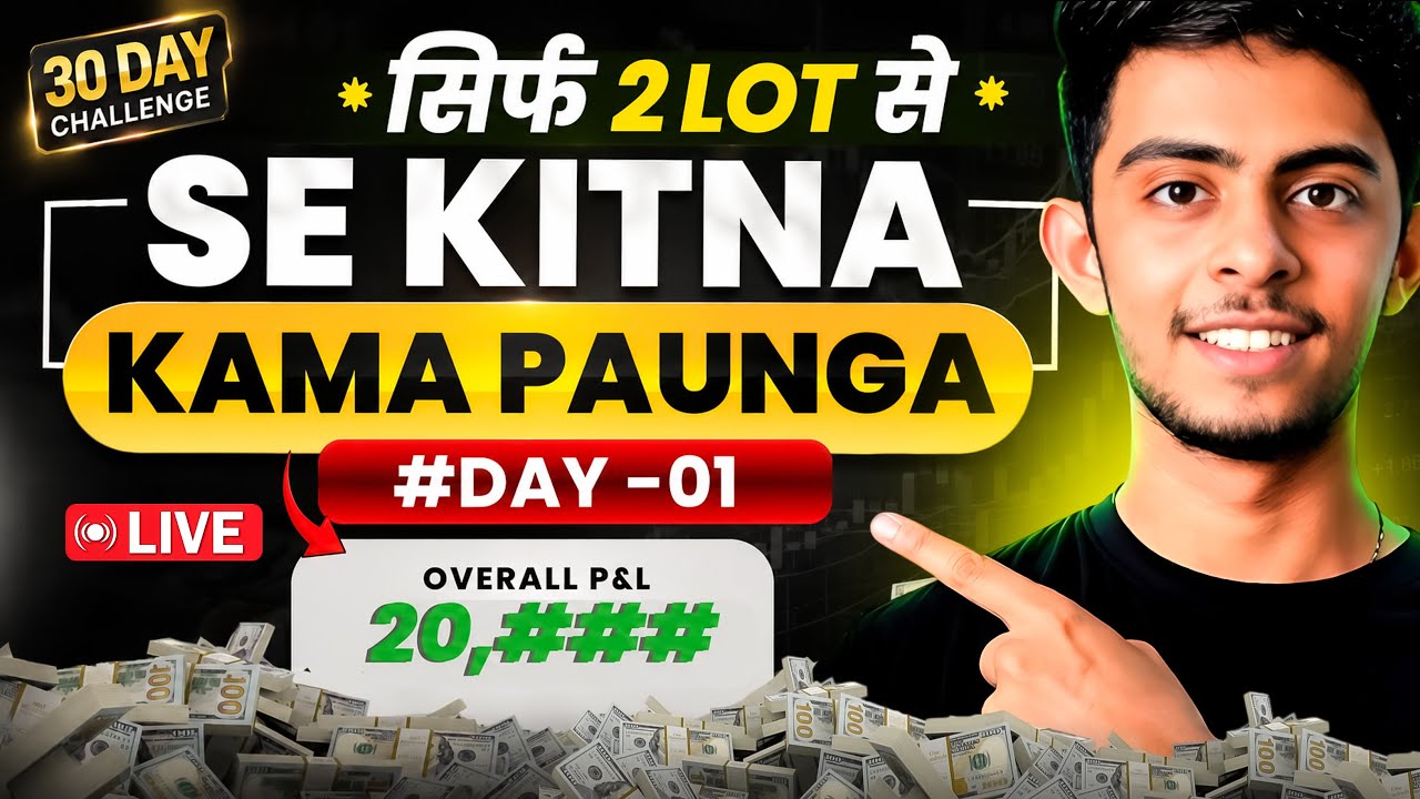 Option Buying Challenge: Live Trading From 2 Lots! #day01 | Stock Force