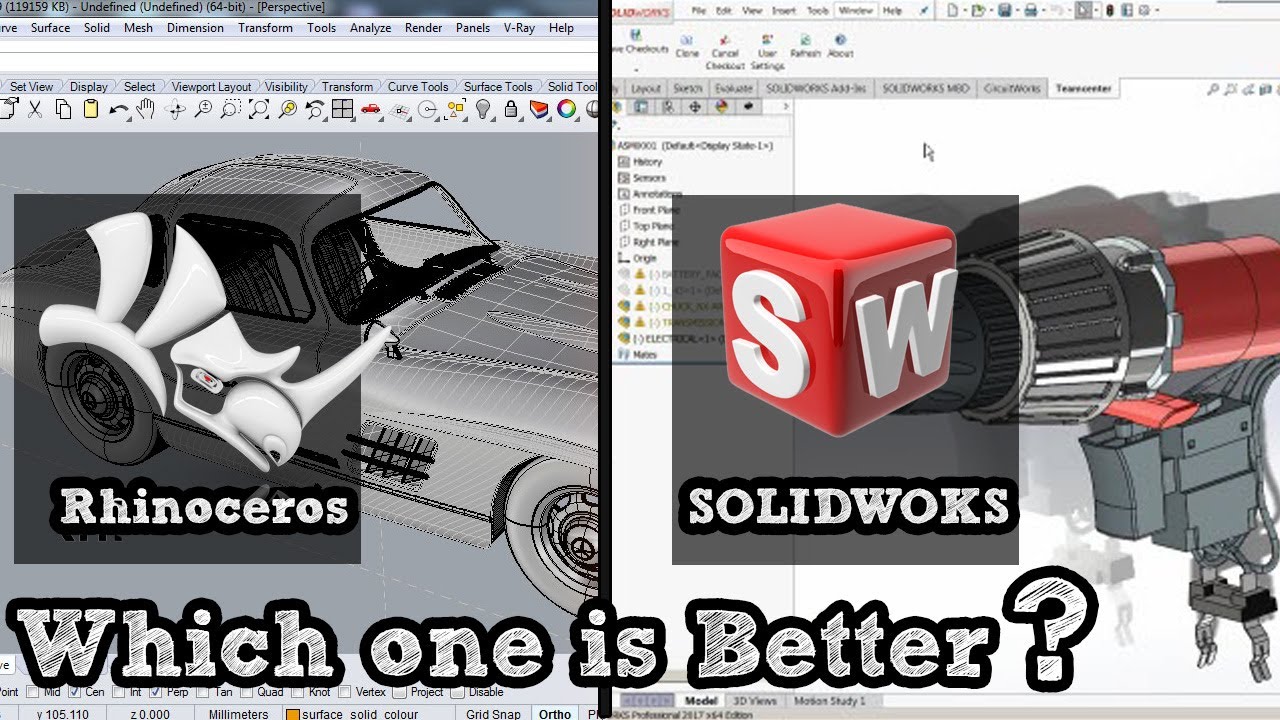 SolidWorks или Rhino, что лучше?
