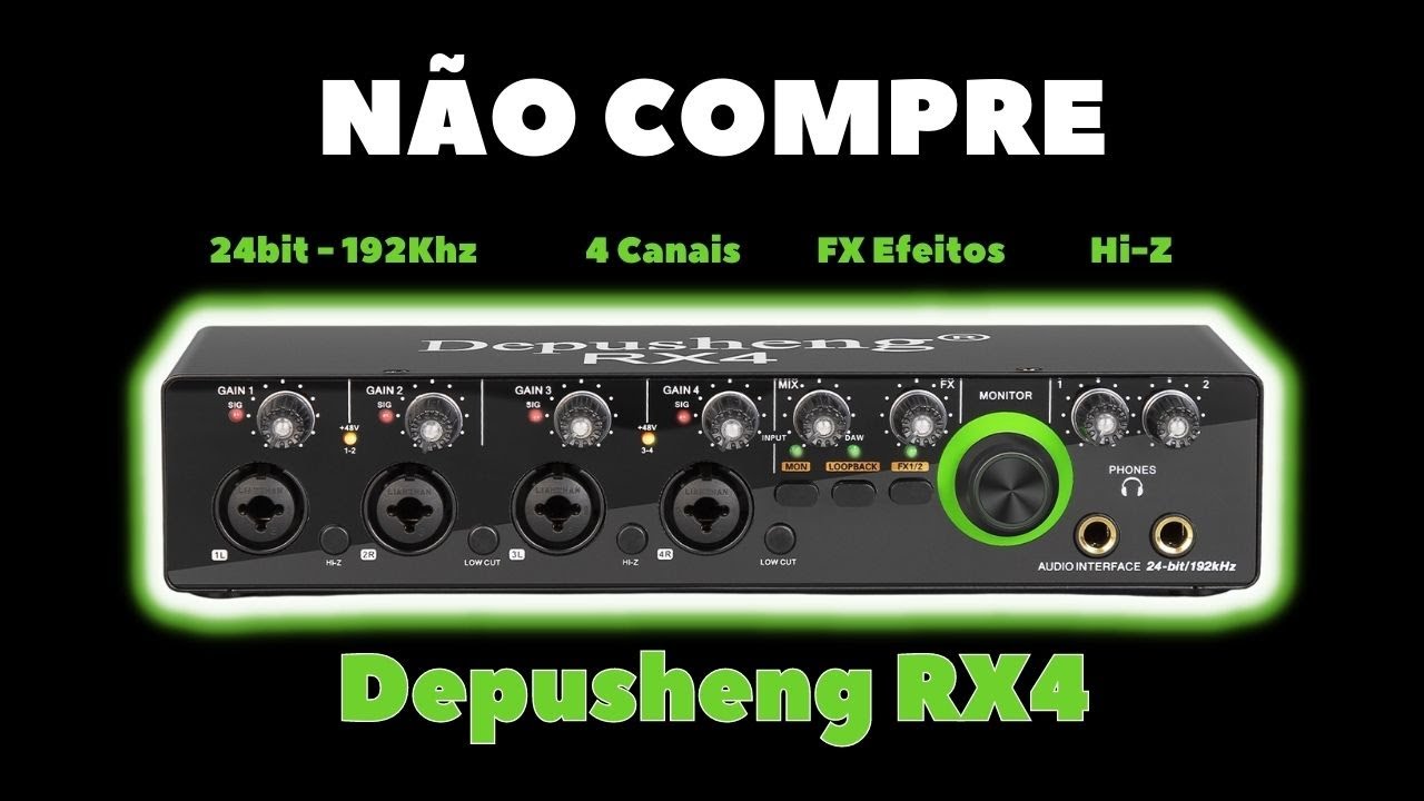 Interface de Áudio Depusheng RX4 | MD44 - Análise |  Review