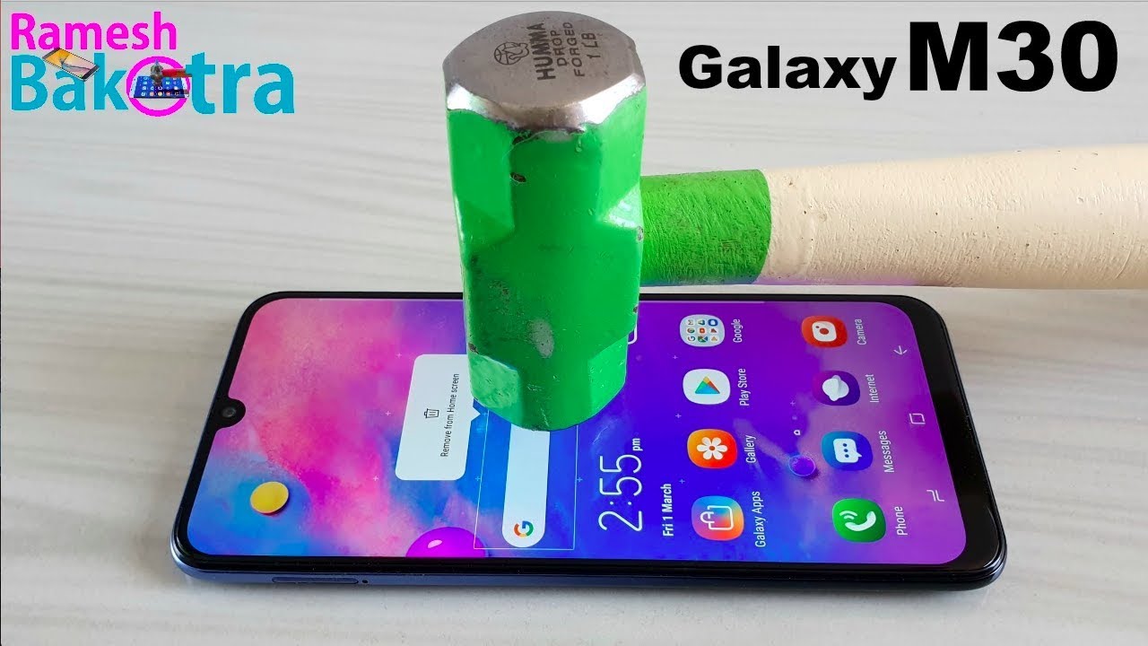 Samsung Galaxy M30 Screen Scratch Test