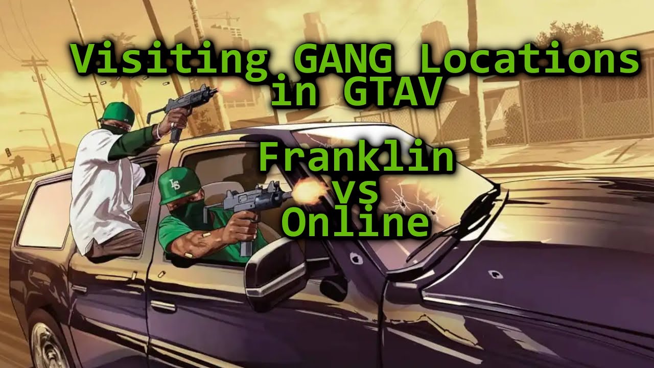 Visiting Gang Locations In GTAV. Online vs Offline #gta