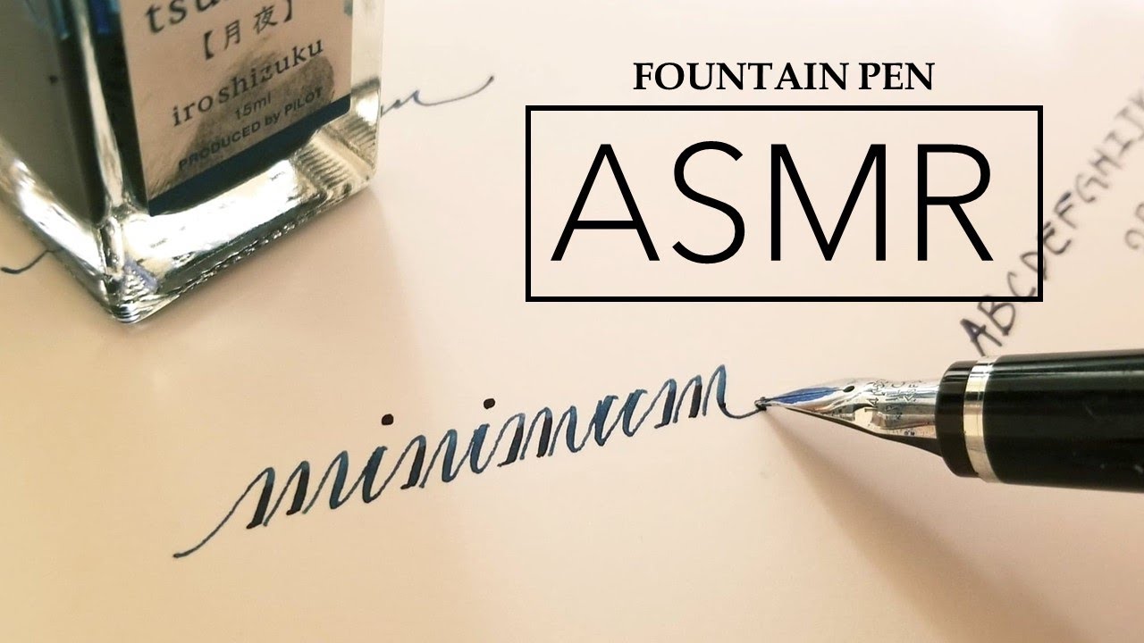ASMR Fountain Pen Writing Sounds (Soft Spoken, Whispering, No Music)