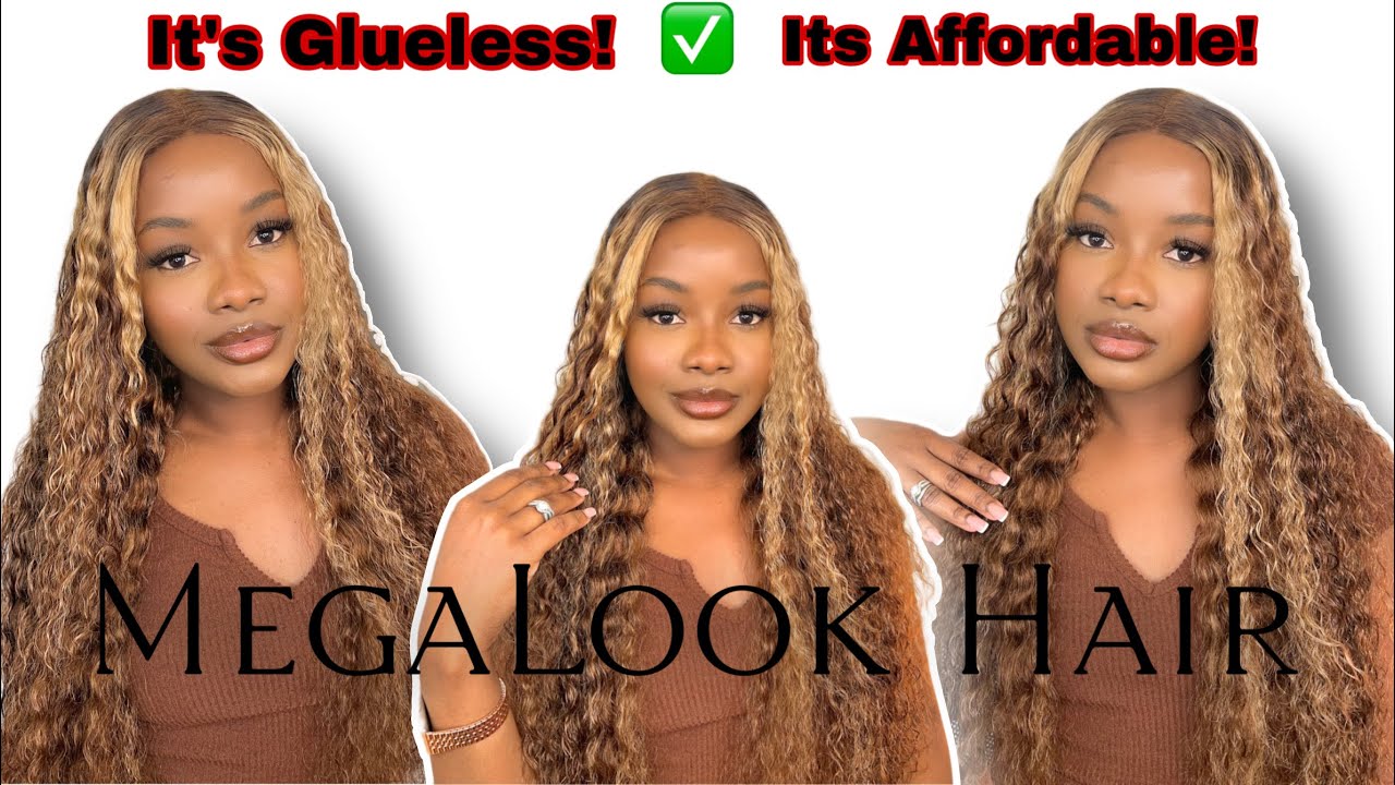 Affordable Beginner Friendly Glueless Wigs| Highlighted Wig Install Ft Megalook Hair
