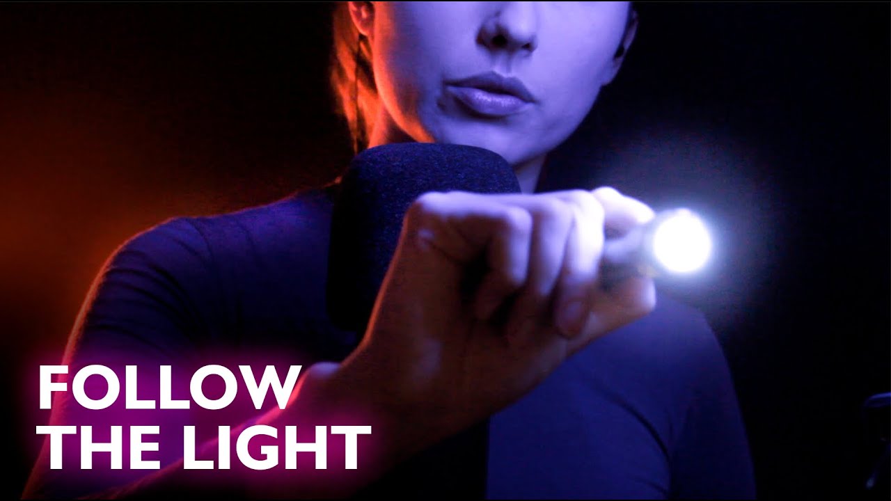 🔦FOLLOW THE LIGHT ASMR, FOCUS, TRACING, ASMR LIGHT TRIGGERS, ASMR SLEEP, ASMR MOUTH SOUNDS
