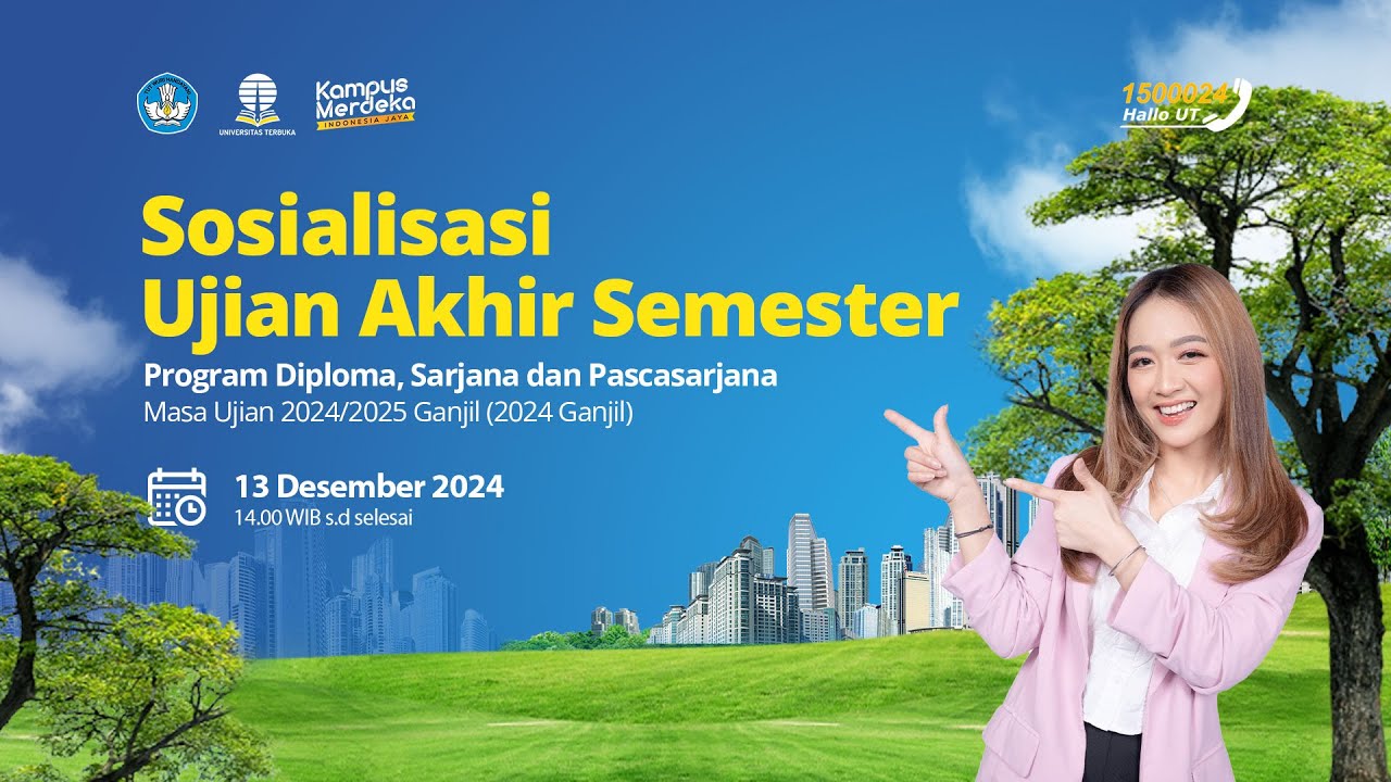 Sosialisasi UAS Universitas Terbuka Palembang TA 2024 - Program Diploma, Sarjana dan Pascasarjana