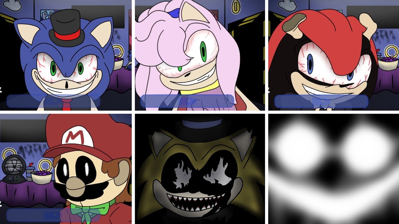 Five Nights at Sonic's Redacted - All Jumpscares & Extras