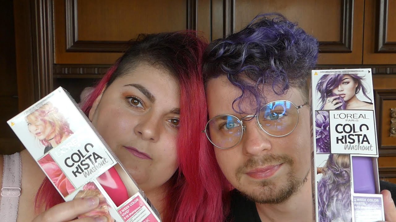 On teste les colorations Vivid Pink et Pastel Purple de Colorista !