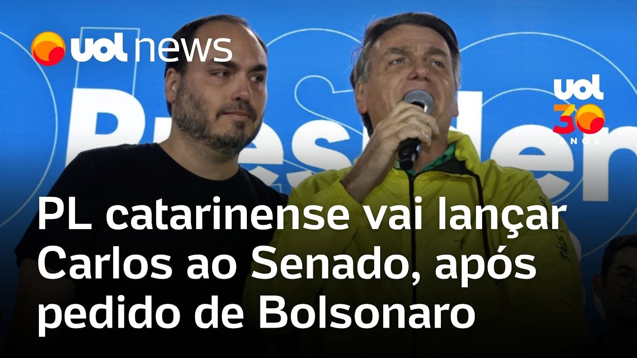 PL de Santa Catarina atende pedido de Jair Bolsonaro e define Carlos como candidato ao Senado