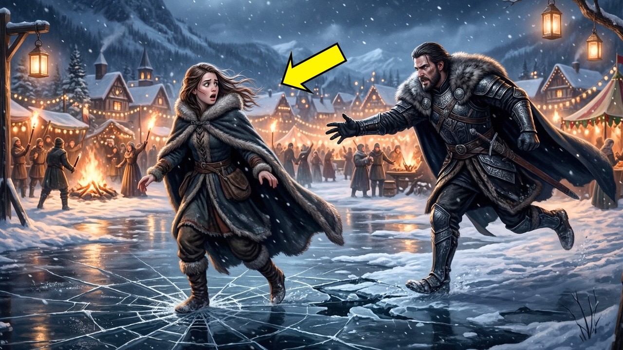 She Stepped Onto the Cracking Ice at the Winter Festival—The Alpha King Reached Her First. “Stop.”