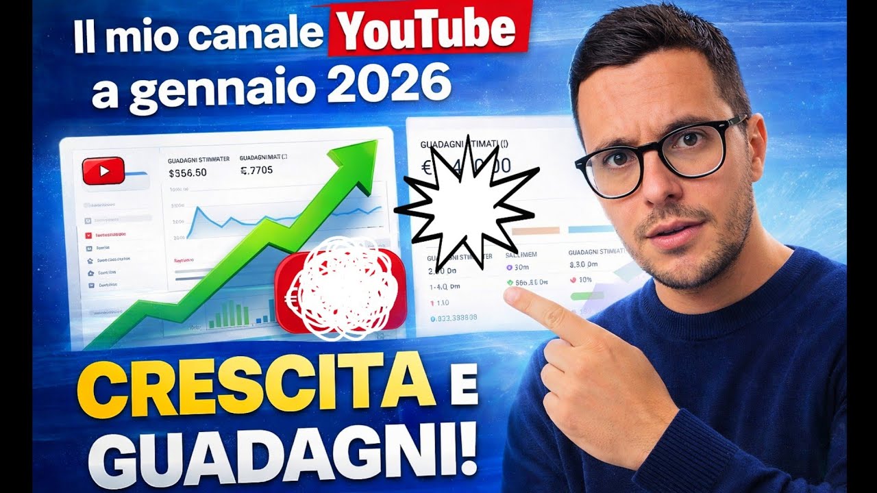 Canale YouTube a gennaio 2026: crescita, guadagni e tutto quello che c'è da sapere!